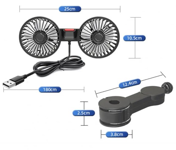 Ventilador doble para carro